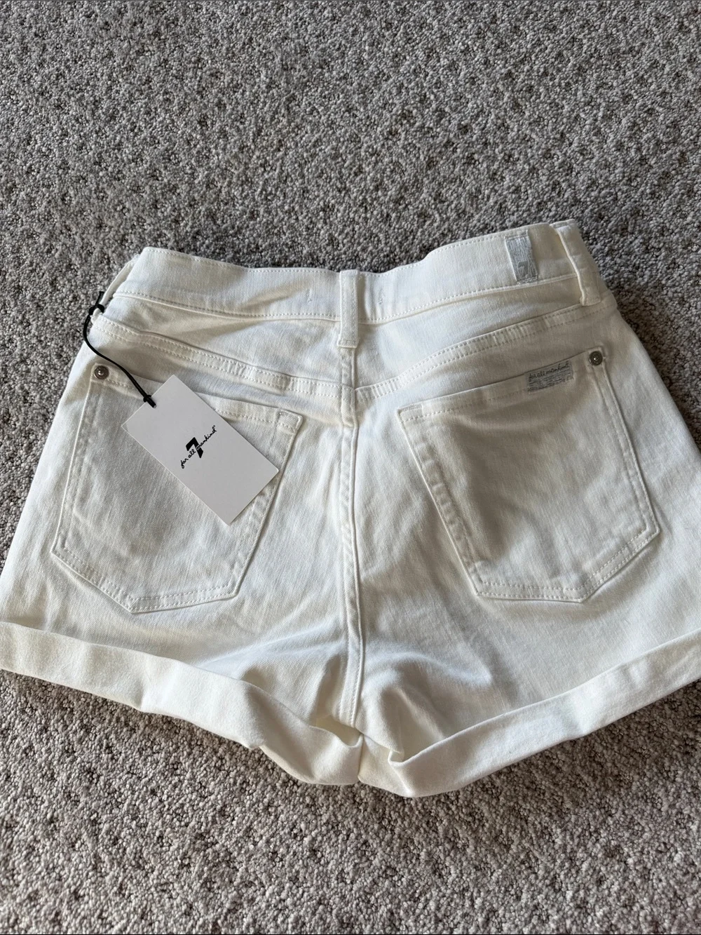 White Women's Denim Shorts - Unbranded